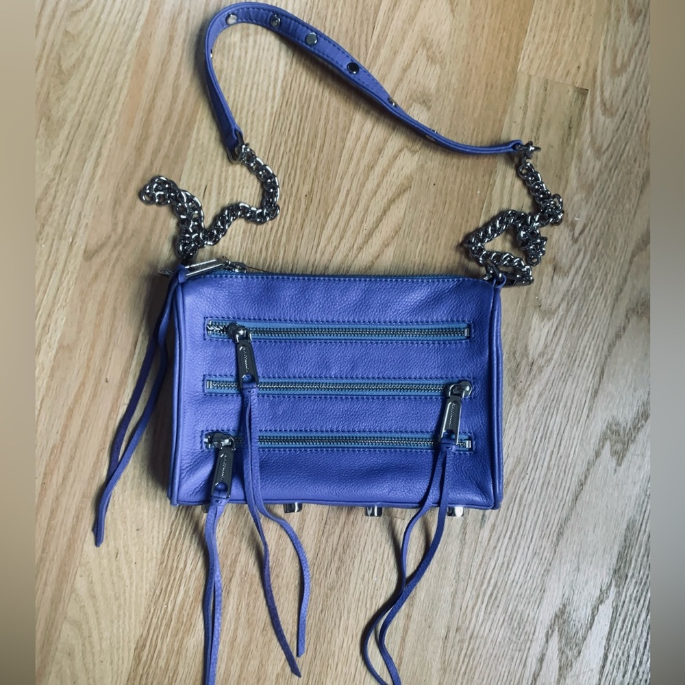 Purple Rebecca Minkoff Cross Body Purse with Fringe Details - like new!
